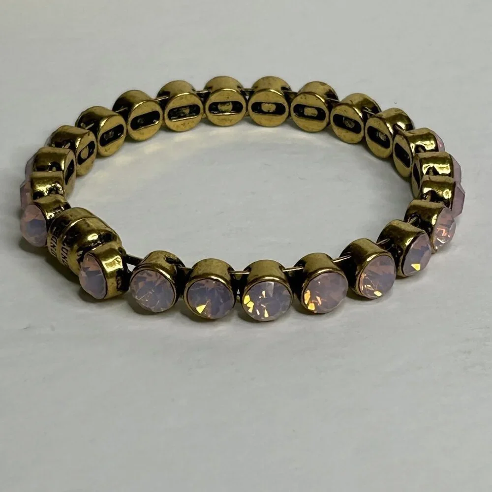 Plunder Broedrick Bracelet Gold Tone Pink Magnetic Bangle Jewelry Gift - Picture 4 of 6